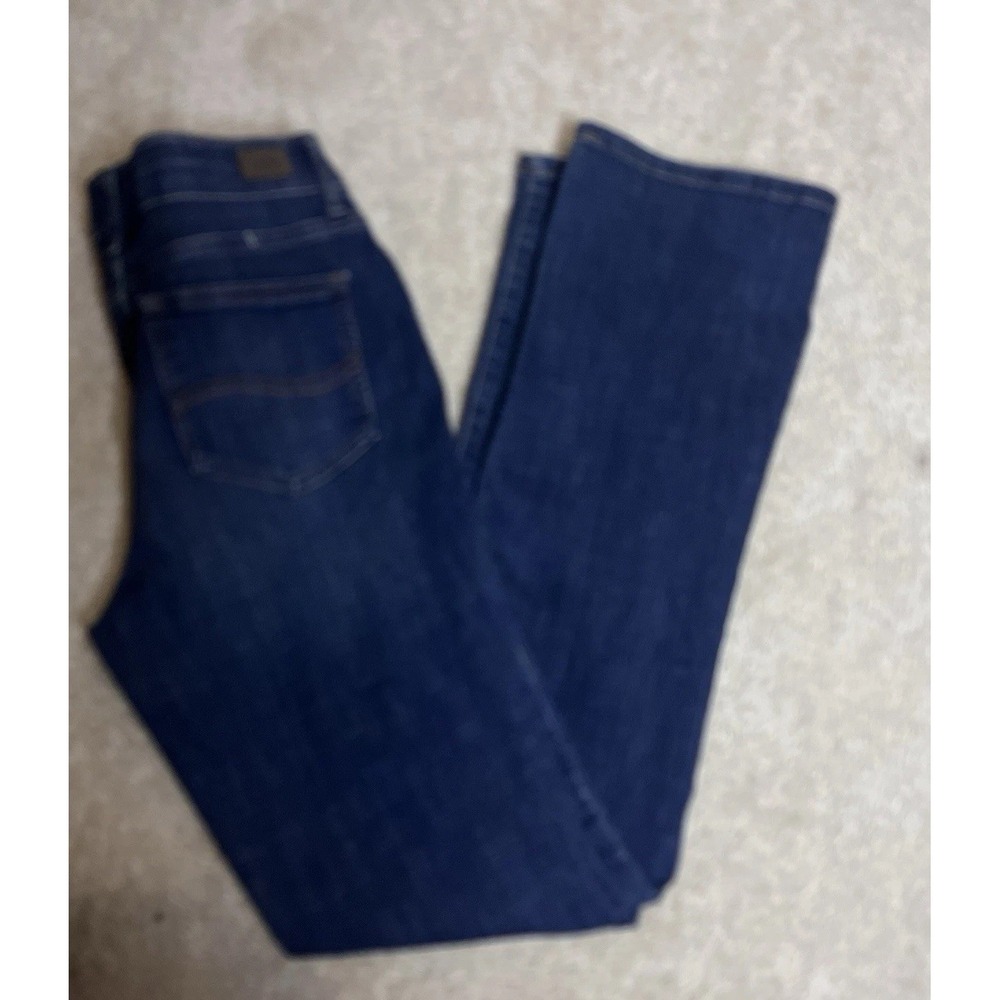 Lee Jeans Flex Motion Bootcut Women 10 Long Blue Stretch Denim Mid Rise Cowgirl